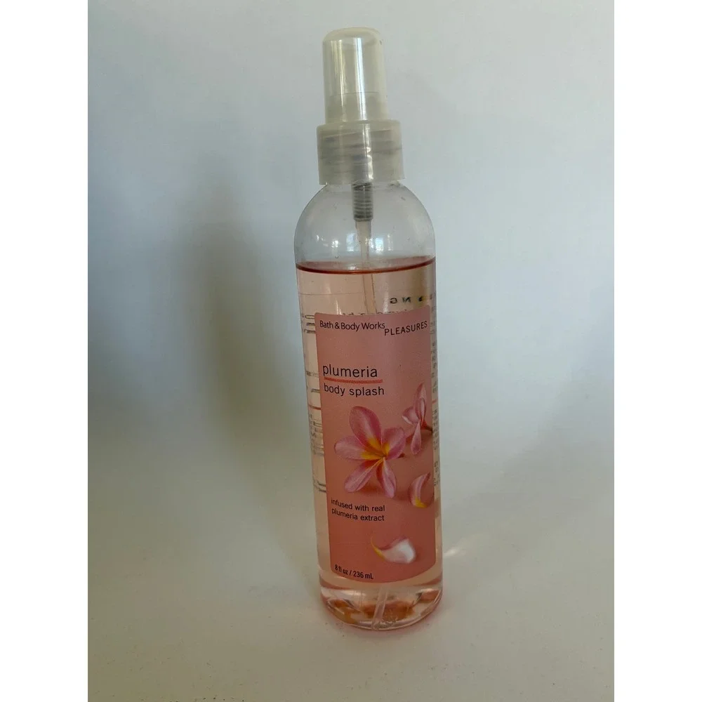 Bath & Body Works Plumeria Body Splash 90s Original Scent 8 fl oz Mostly Full